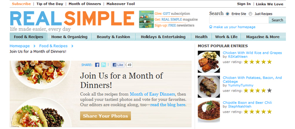 Free One Month Meal Plan from Real Simple {and a deal}