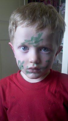 Kid with Marker on His Face
