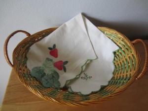 basket and strawberry liner