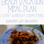 Beach Vacation Meal Plan