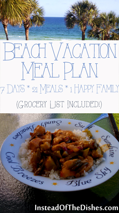 Beach Vacation Meal Plan